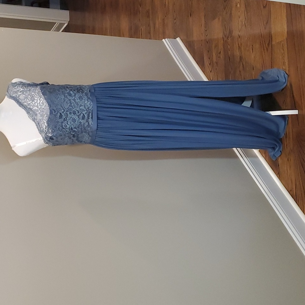 David’s Bridal One Shoulder Lace Bridesmaid Dress